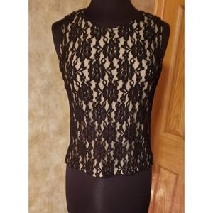 Rafael size medium black and tan tank top